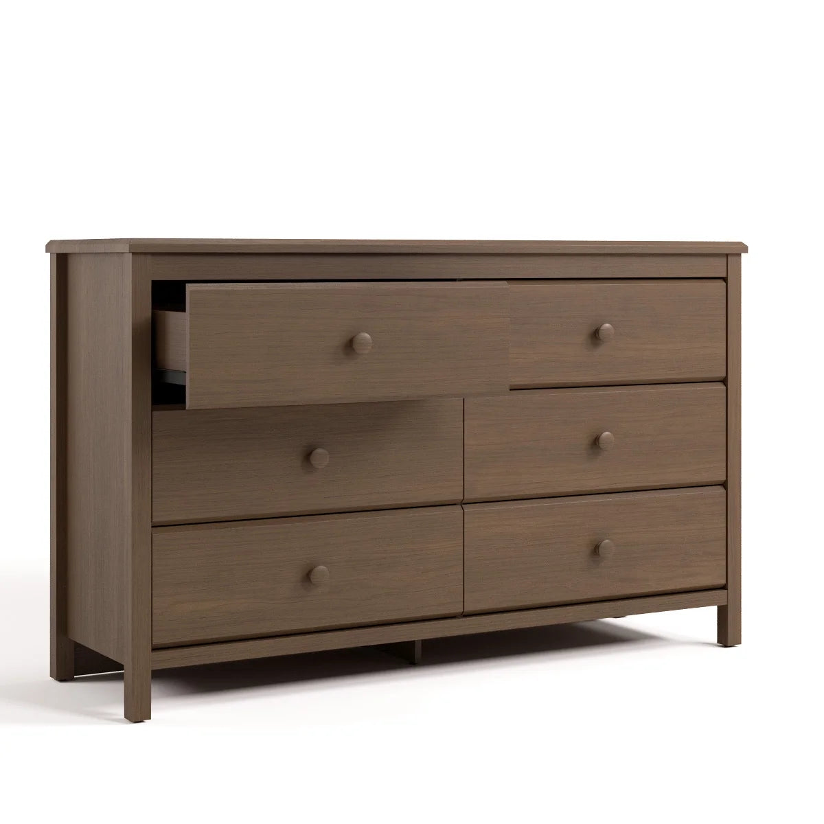 Storkcraft Alpine 6 Drawer Nursery Double Dresser, White