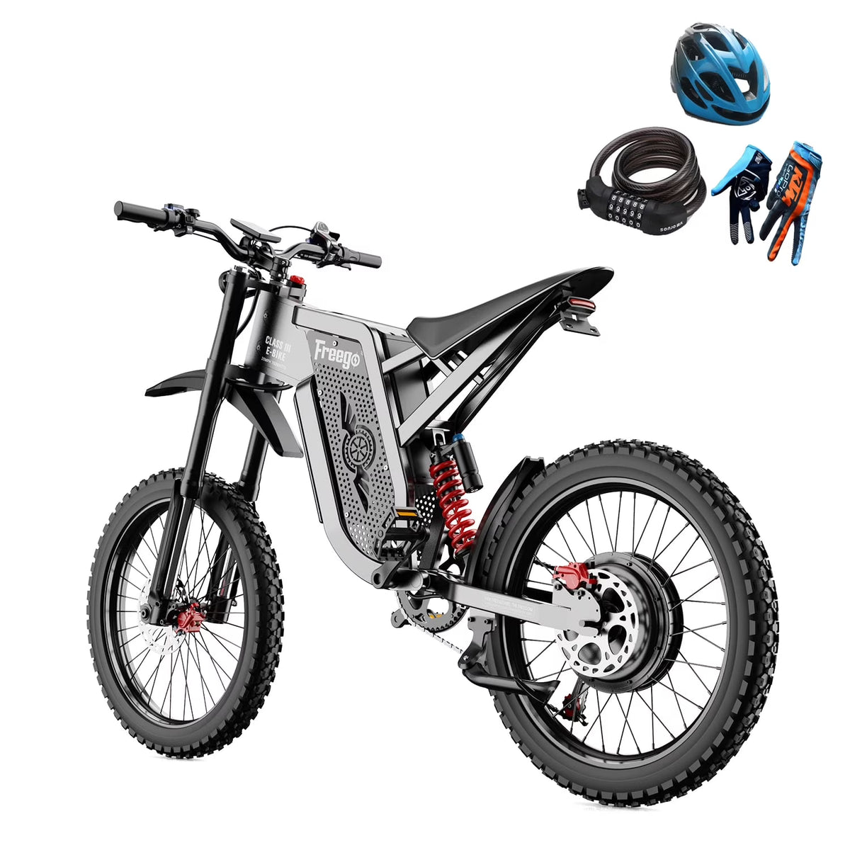FREEGO X2 Pro Electric Dirt Bike 6000W(Peak) Motor 60V/30Ah Battery,50MPH/80Mile UL2849