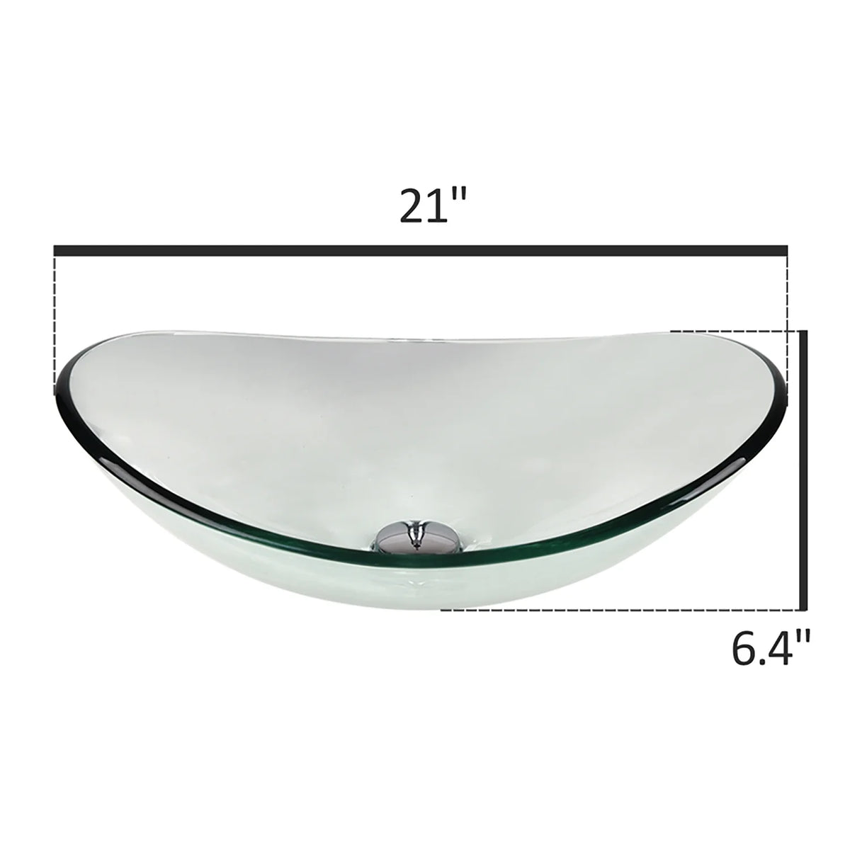 FULLWATT Bathroom Ceramic Sink Vanity Vessel Basin Porcelain Faucet Drain Combo Rectangle,White
