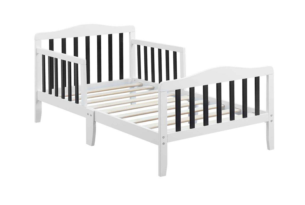 Olive & Opie Twain Toddler Bed, Red/Blue Finish