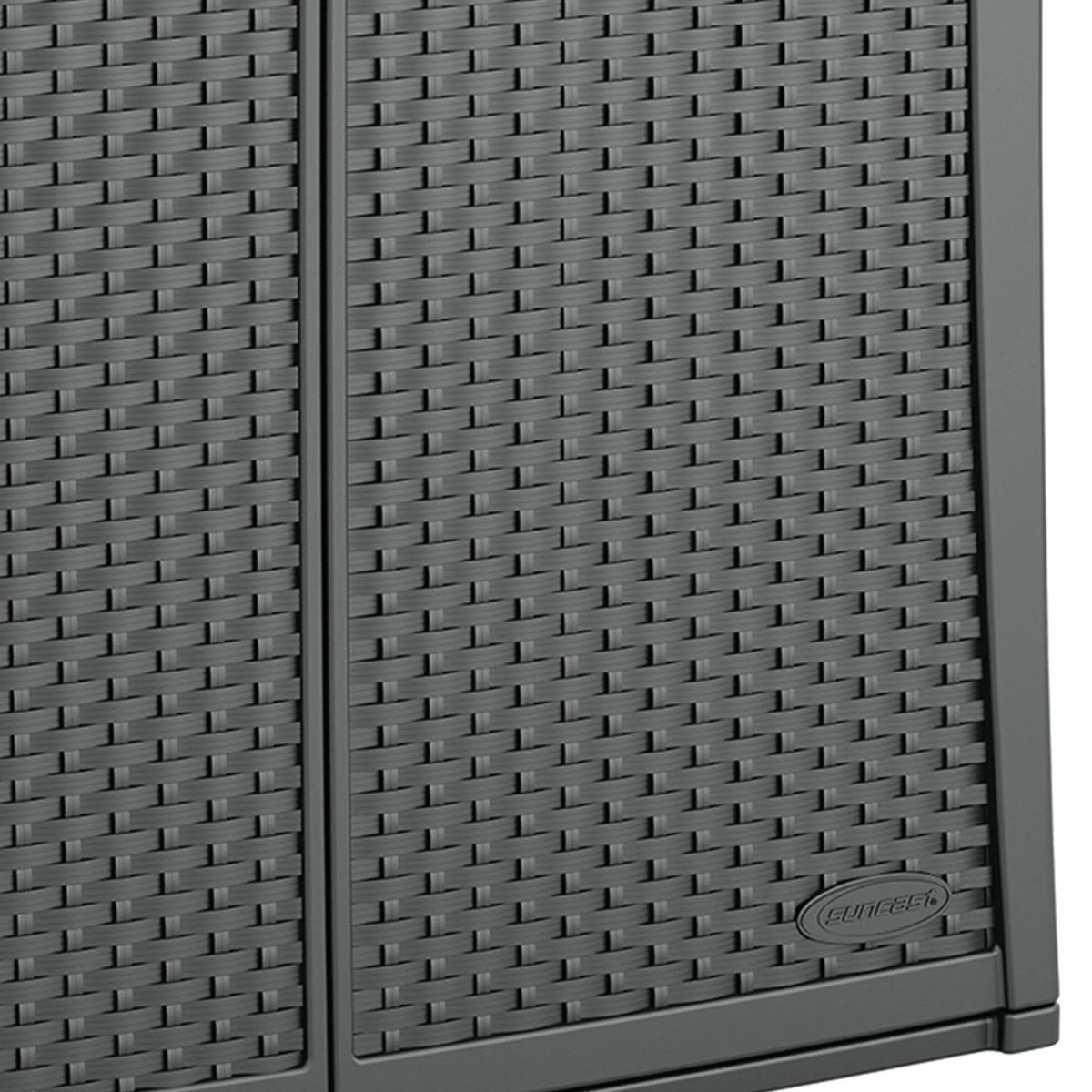 Suncast Outdoor Cabinet Deck Storage Box with Adjustable Shelf, (2 Pack)