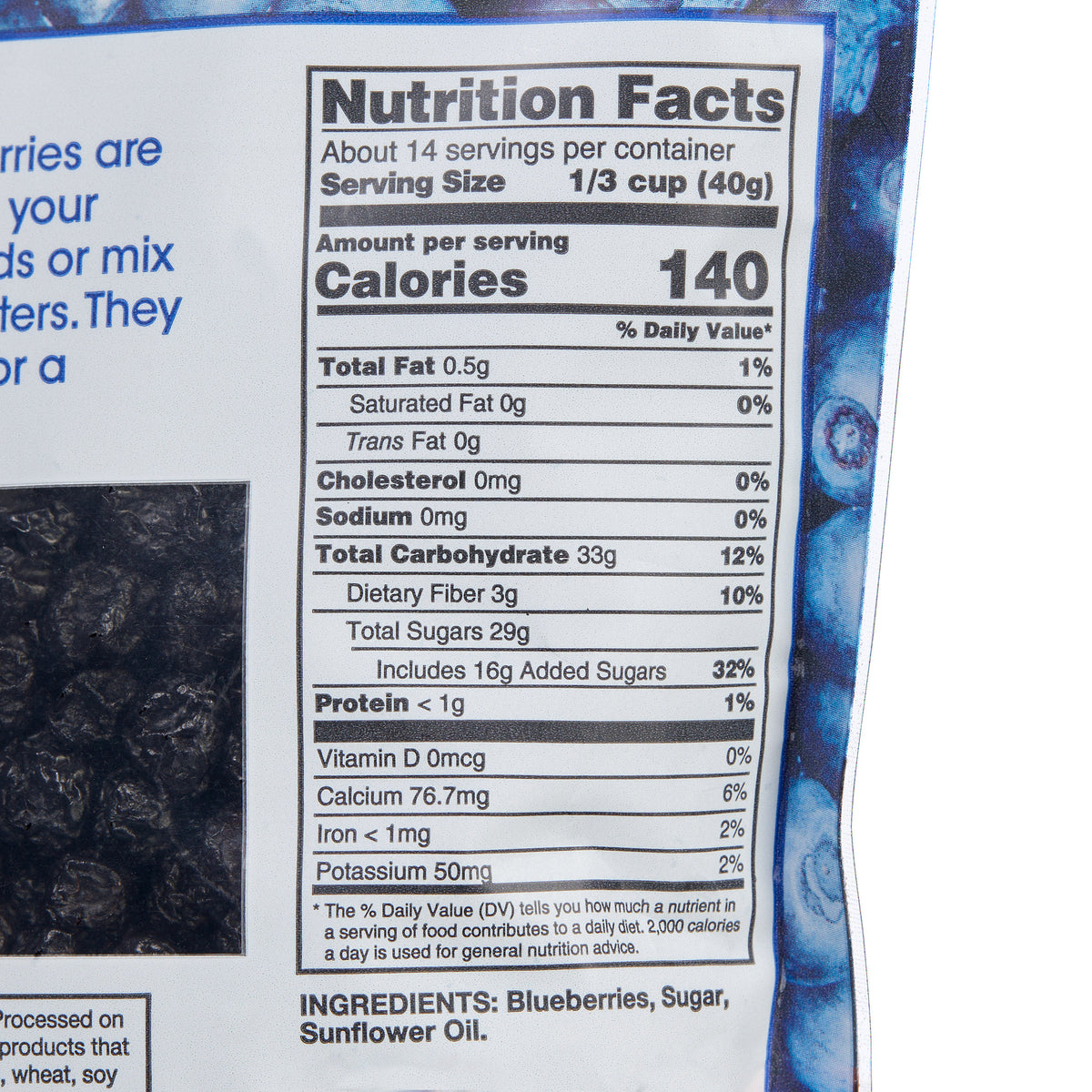 Kirkland Signature, Whole Dried Blueberries, 20 oz