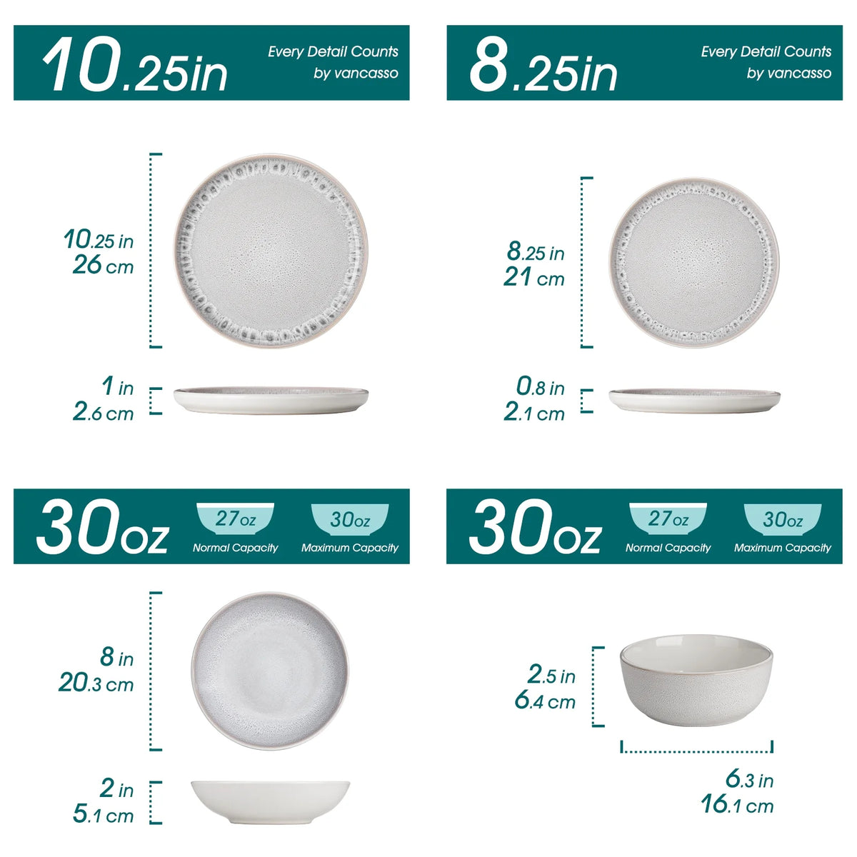 Malacasa 16 Pcs Dinnerware Sets For 4 people, Plates and Bowls Set, Stoneware Tableware Dishwasher Microwave Safe, Beige