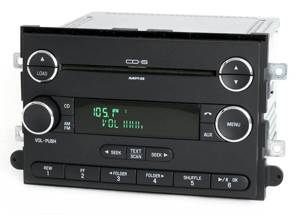Restored Ford Fusion 06-09 AM FM 6 Disc CD Radio Chrome w Bluetooth Music 8E5T-18C815-AF (Refurbished)