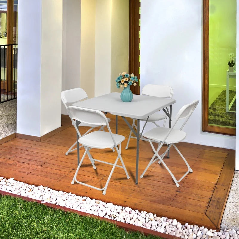 Gundir 6pcs Elegant Foldable Iron & PVC Chairs for Convention & Exhibition Gray
