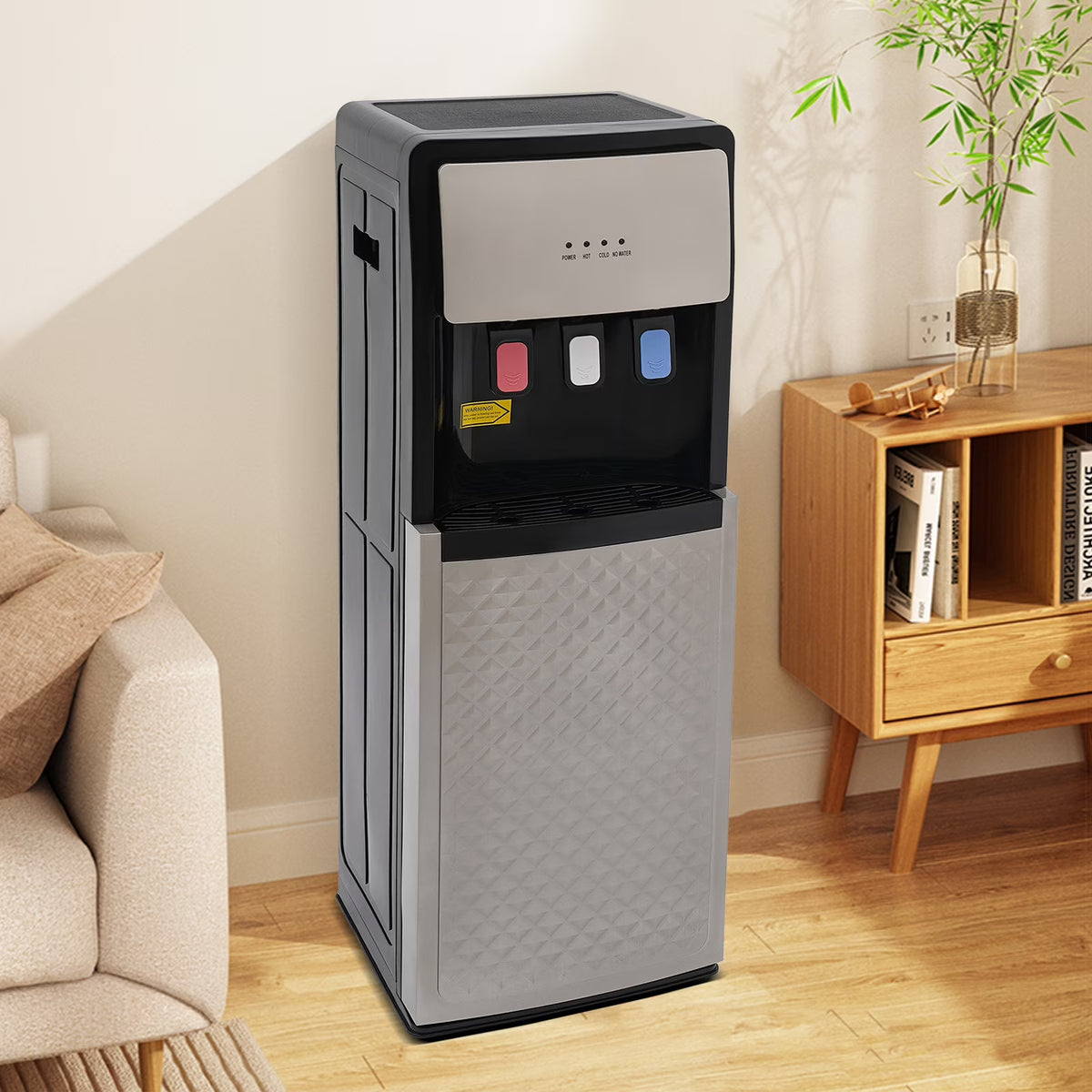 Bottom Loading Water Cooler Dispenser, 110V Hot & Cold Standing Water Dispenser, PP Hot and Cold Water Dispenser