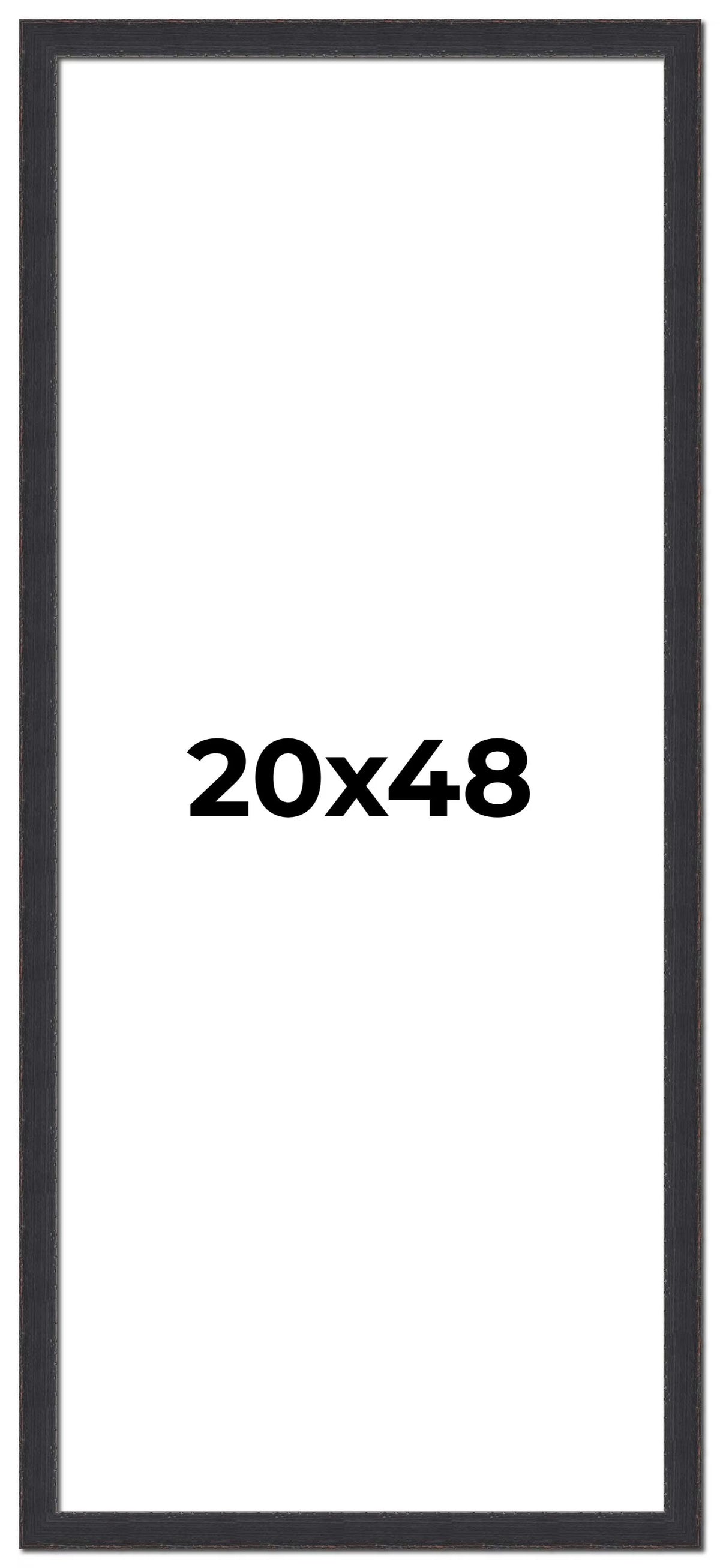20x48 Frame Black Passaggi Solid Wood Picture Frame Width 1.5 Inches | Interior Depth 0.5 Inches |