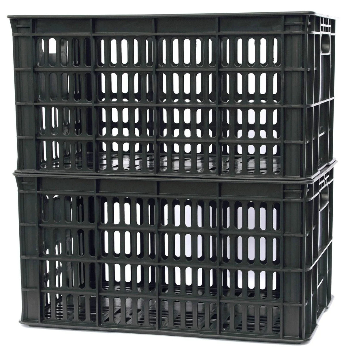 3 Pack Milk Crate 29 Quart 7 Gallon Heavy Duty Plastic Stackable Rectangular Dairy Storage Basket Size 18.5�� x 12�� x 9.5�� Tall