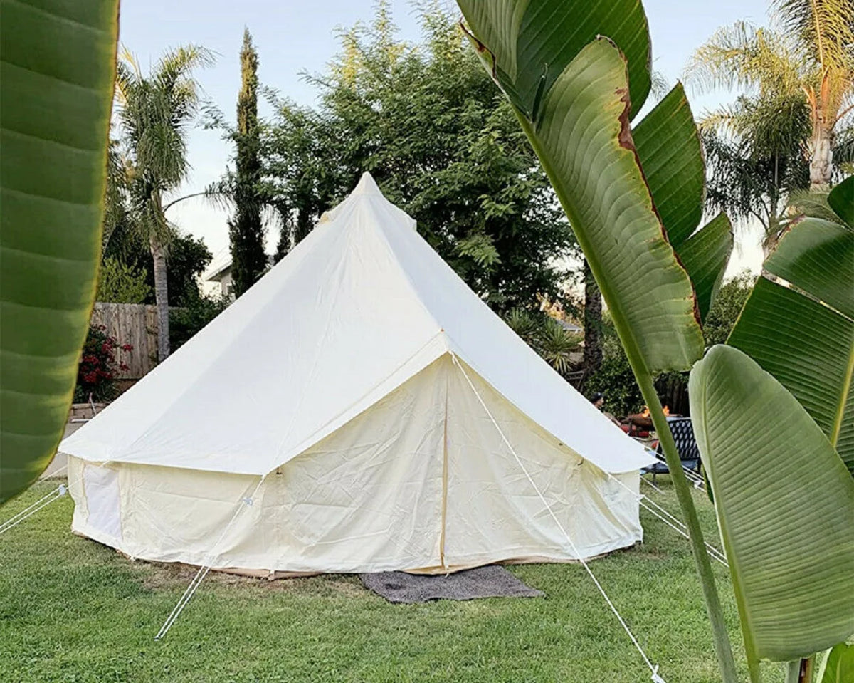 Been Younger Luxury New Oxford Fabric Glamping Tent 5M/16.4ft Waterproof Bell Tent for Outdoor Camping