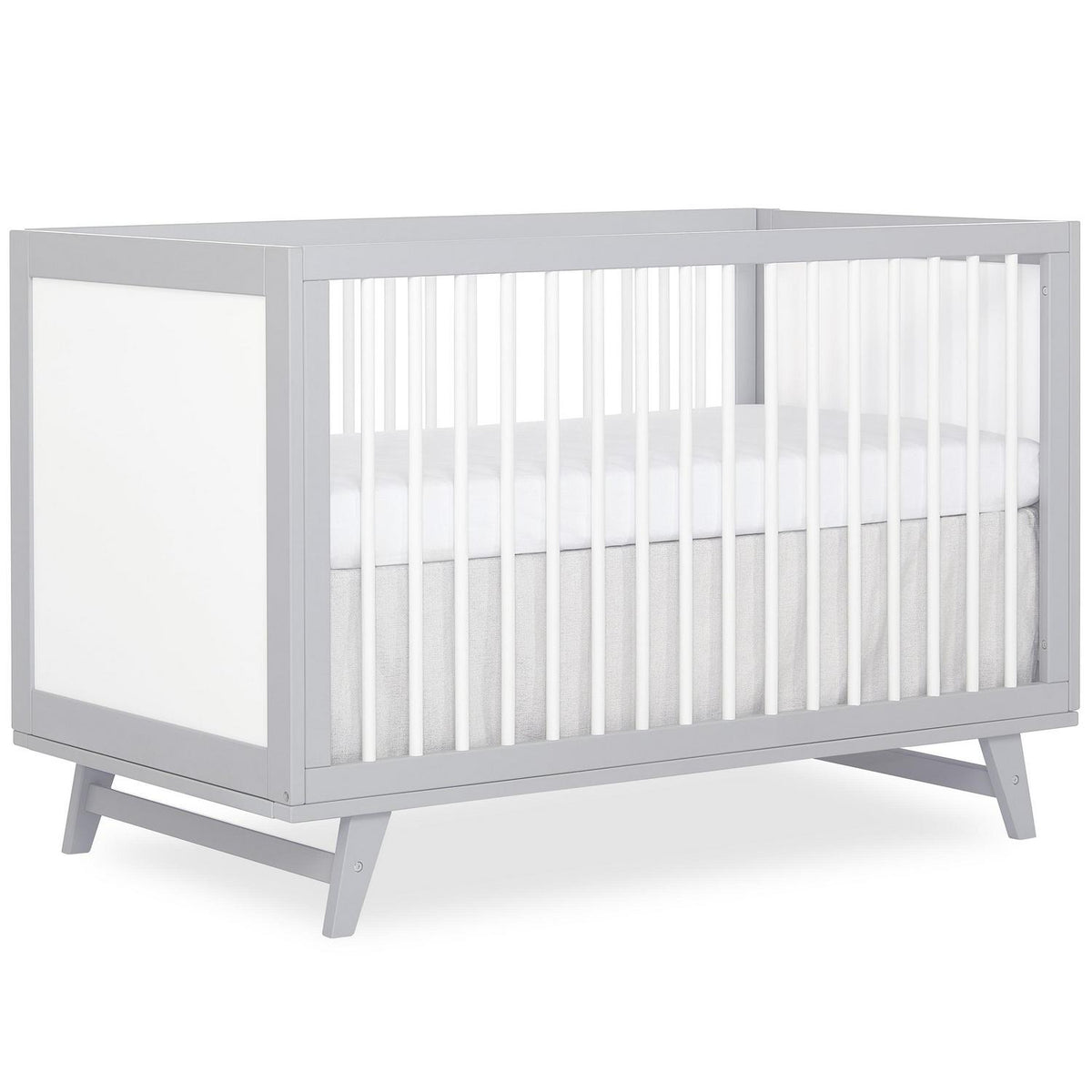 Dream On Me Carter 5-in-1 Full Size Convertible Crib. Grey and White