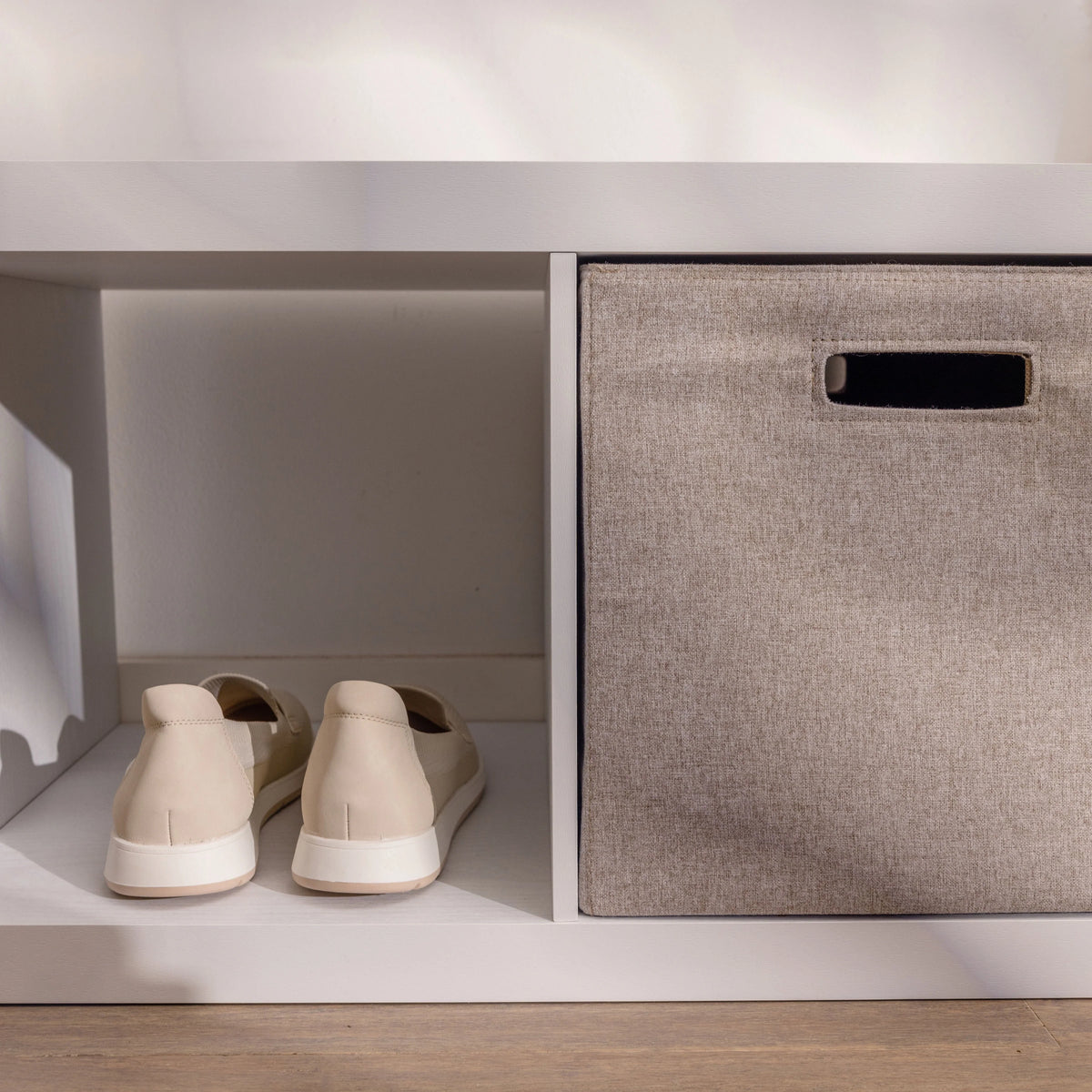Better Homes & Gardens 4-Cube Vertical Storage Organizer, White Texture