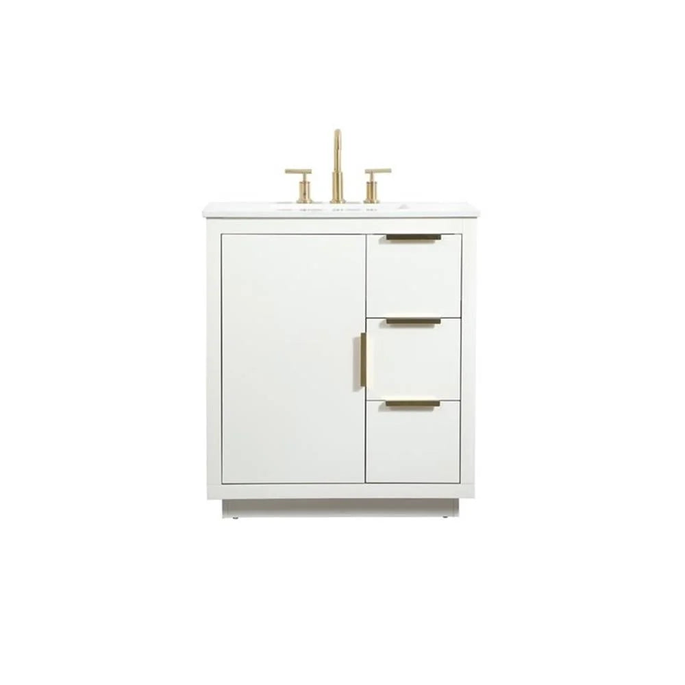 Elegant Kitchen and Bath 30 Inch Single Bathroom Vanity In Grey