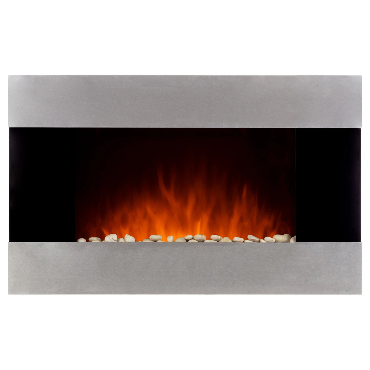 Northwest 36-inch Wall-Mount Electric Fireplace Heater with Orange Flame and Remote