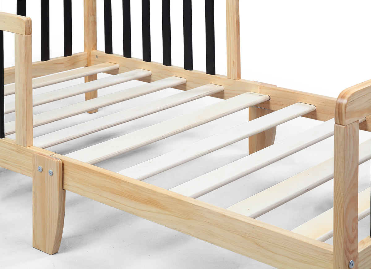 Olive & Opie Twain Toddler Bed, Red/Blue Finish