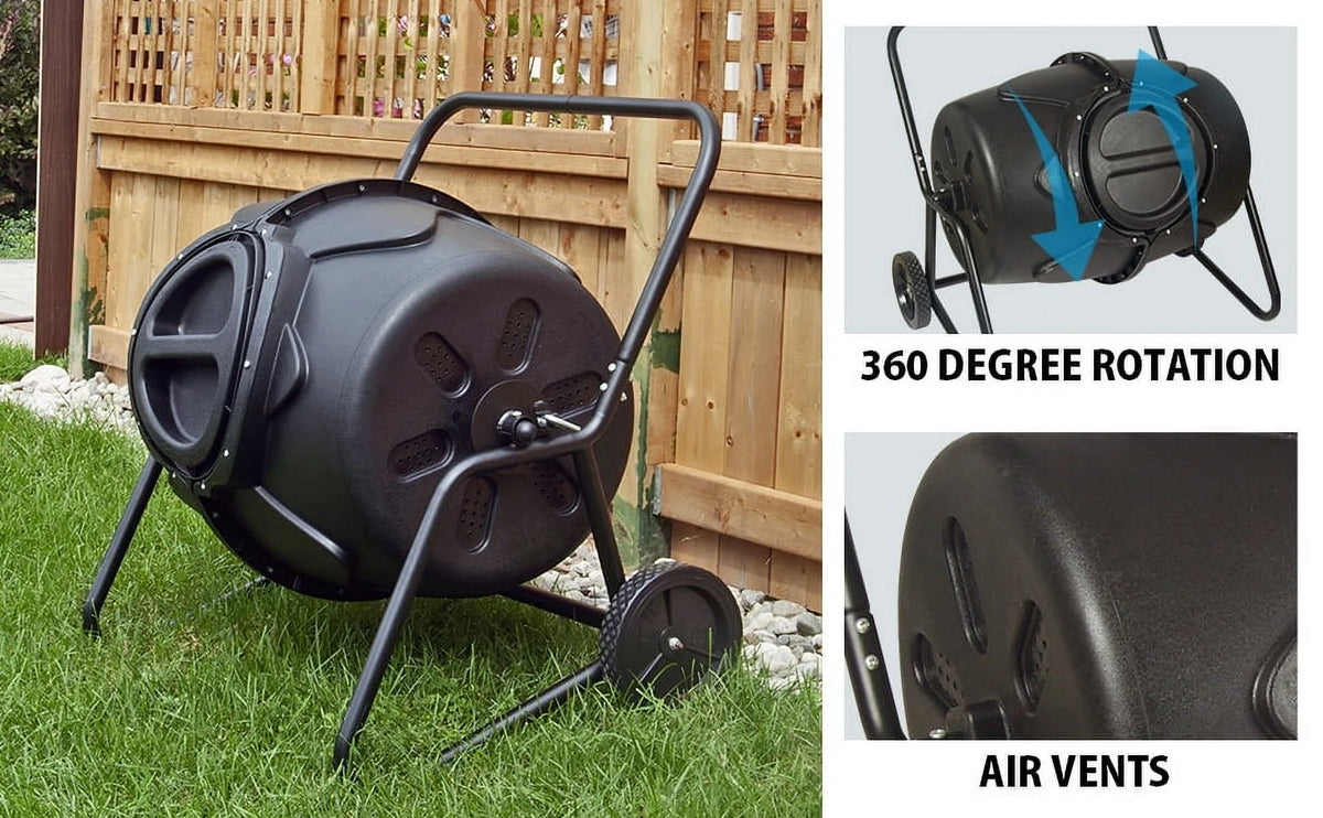 KoolScapes Two-Wheeled Tumbling Composter 50 Gallon / 190L