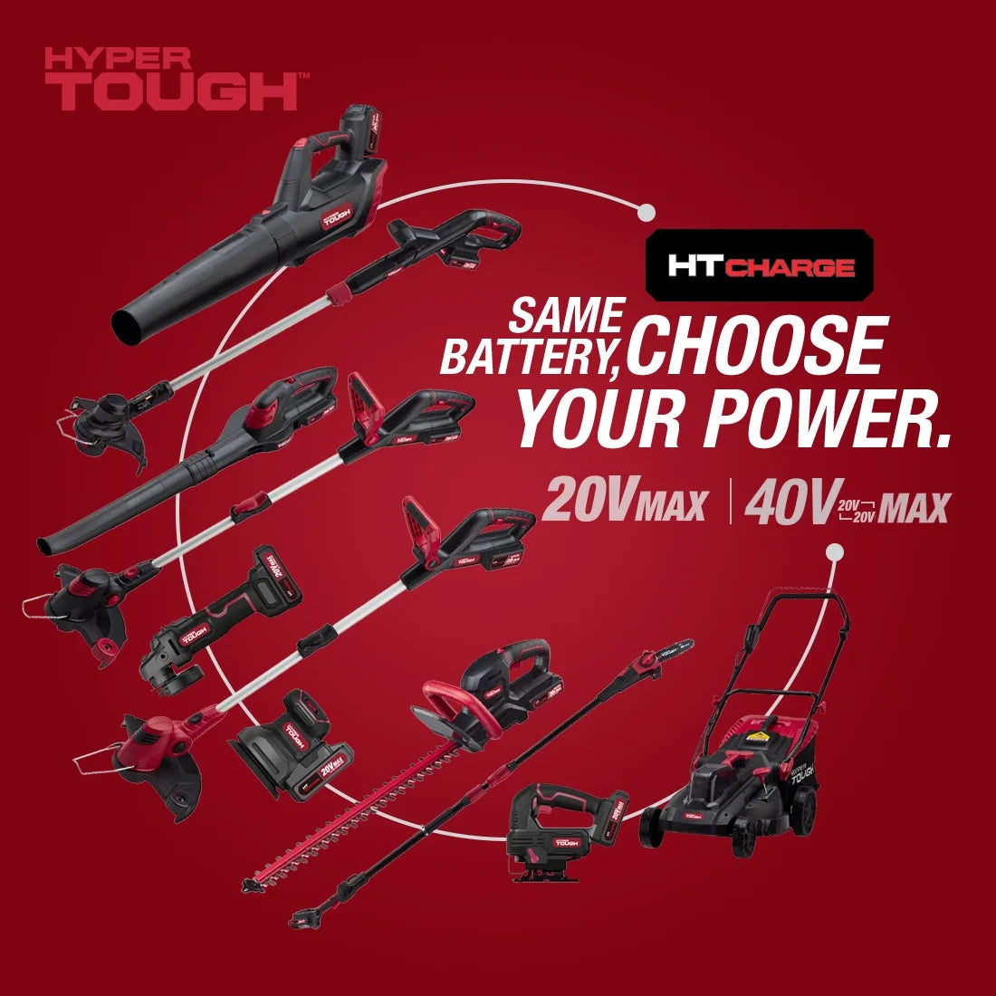 Hyper Tough 20V 4.0Ah Battery Powered 12in Brushless Chainsaw,  HT22-401-03-03