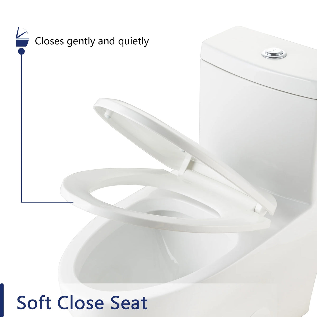 DeerValley Ally 10 in. Rough in Size 1-Piece 0.8/1.28 GPF Dual Flush Elongated Toilet in White, Seat Included