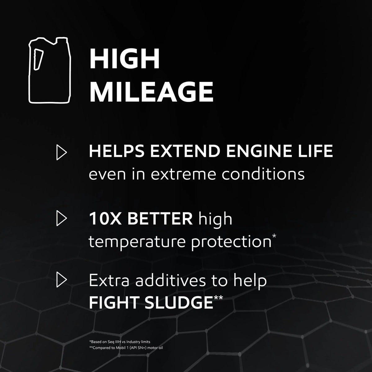 Mobil 1 High Mileage Full Synthetic Motor Oil 5W-30, 5 qt  (3 Pack)
