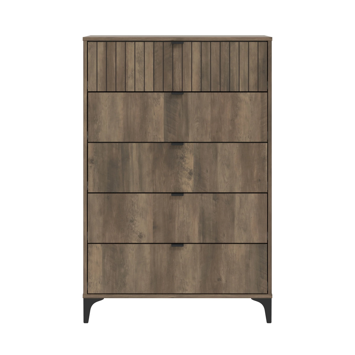Galano Zaffy 5 Drawer Dressers for bedroom , Dusty Grey Oak